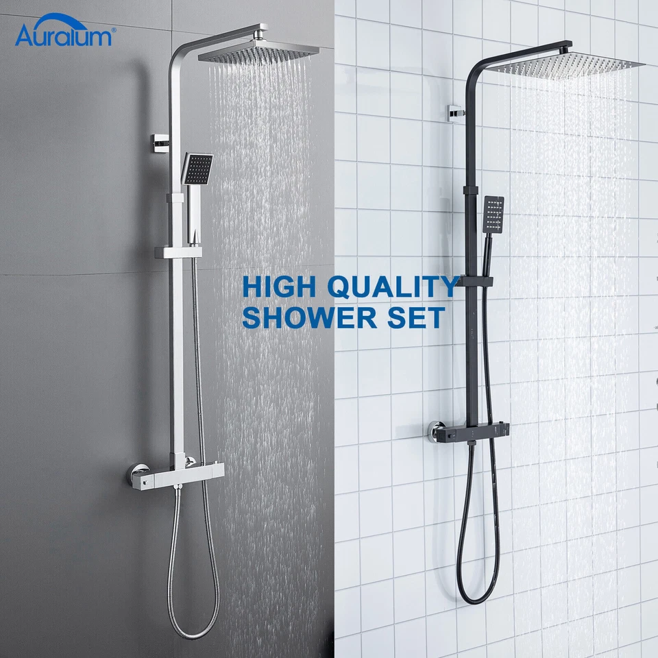 Regendusche mit Thermostat Duschsystem Duscharmatur Duschset Handbrause Massage  - Bild 1 von 1