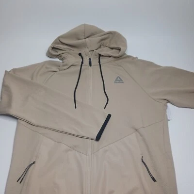 Chaqueta híbrida con capucha Reebok para hombre cremallera completa talla M Foto 1 de 4