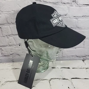 NEW Harley-Davidson Hat Mens OSFA Black Classic White Logo Snapback Trucker Cap  - Picture 1 of 9
