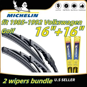 Wipers 2-Pack Premium Wiper Blades - fit 1985-1992 Volkswagen Golf 19160x2 - Picture 1 of 11