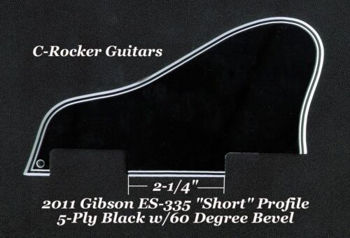 ES-335 SHORT 2011 Pickguard 5-Ply Black 60 Deg Bevel for Gibson Guitar Project