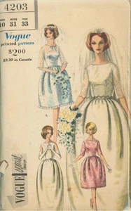 Vintage Vogue Bridal Gown Sewing Pattern 4203 Size 10 - Picture 1 of 1
