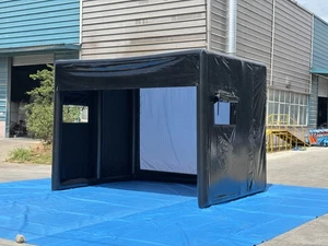IN Stock 10x13x10FT Portable Inflatable Golf Simulator Enclosure Air Sealed Tent - Bild 1 von 9
