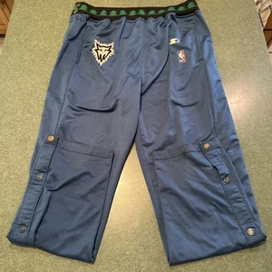 Minnesota Timberwolves Team Issue Warmup Starter Pants Mens XL Button Track - Picture 1 of 4