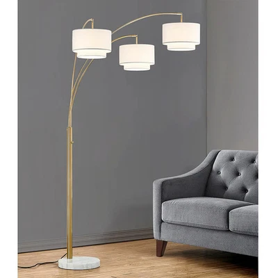Broadway  3-light 4-way Switch Arch Floor Lamp - Image 1 of 4