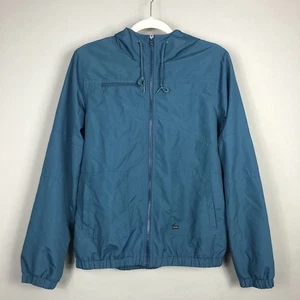 Volcom Womens Enemy Stone Full Zip Hoodie Jacket SZ M Teal Windbreaker Lined - Picture 1 of 6