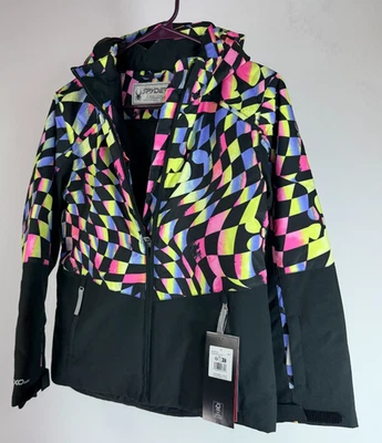 Chaqueta de esquí aislante Spyder Conquer para niñas talla 16 negra multicolor Foto 1 de 4