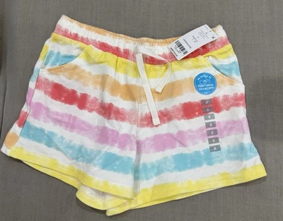 Pantalones Cortos Carter's Rainbow Niñas Acuarela Rayas Cordón Talla 8, Nuevos Foto 1 de 2
