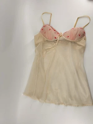 California династии с бледно-розовый ночная рубашка S-M кружева отделки розы стильный без ярлыка - Изображение 1 из 3