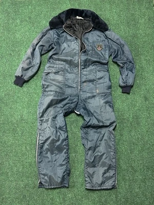 Navy Blue Hollofil Insulated Mens Large Coveralls Made In USA - Image 1 of 4