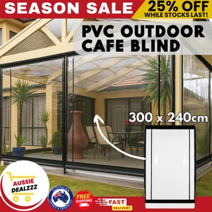 Marquee 3000 x 2400mm Clear Patio Heavy Duty Blind PVC Cafe Outdoor Blind Bistro - Picture 1 of 8