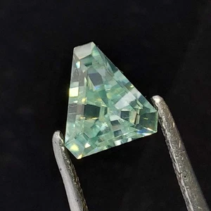 1.80 Cts Light Green Color Fancy SI 1 Shape Certified Moissanite P149 - Picture 1 of 10
