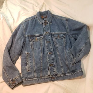 Vintage High Sierra Men Denim Blue Jean Lined Jacket- Casual Button Up w/ Collar - Picture 1 of 19