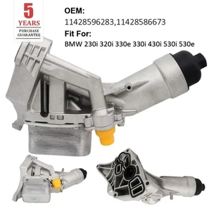 Engine Oil Filter Housing 11428596283 For BMW 3 4 5 Series 230i 320i 330e 330i - Picture 1 of 14