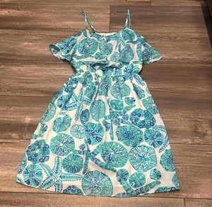 Lilly Pulitzer For Target, Blue And White Sleeveless Seashell Dress ￼ - Picture 1 of 6