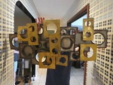 LARGE 70'S BIOMORPHIC COPPER AND STEEL TORCH CUT ASSEMBLAGE UNSIGNED