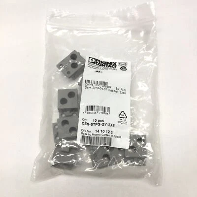 Lote de 10 manguitos de sellado de cables Phoenix CES-STPG-GY-2X8, 2 conductores, Ø7,4-7,7 mm Foto 1 de 3