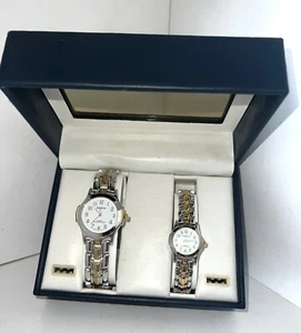 Geneva Wrist Watch Classic Collection His And Hers Quartz Mens Women's Set - Picture 1 of 2