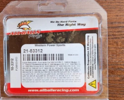 Kit de reconstrucción de pinza de freno delantera All Balls Racing Arctic Cat 1000i GT 2012 NUEVO Foto 1 de 4
