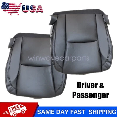 Both Driver & Passenger Bottom Seat Cover Black For 2004-2009 Lexus RX330 RX350 Foto 1 de 4
