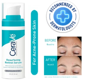Cerave Resurfacing Skin Renewing Retinol Hydrating Hyaluronic Acid Serum 30ml - Picture 1 of 3