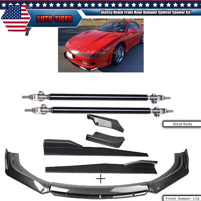 Kits de cuerpo separador de labios de parachoques delantero + faldón lateral + trasero para Mitsubishi 3000GT Foto 1 de 4