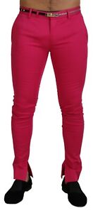 DOLCE & GABBANA Pants Pink Zipper Buckle Waist Trousers IT48/W34/M RRP 820usd