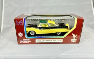 Yat Ming Road Signature 1955 Ford Fairlane Crown Victoria 1:43 Black & Yellow - Picture 1 of 9
