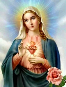 DIY 5D Diamond Painting Kit Virgin Mary Full Drill Religious Picture 12x16'' #24 - Picture 1 of 6