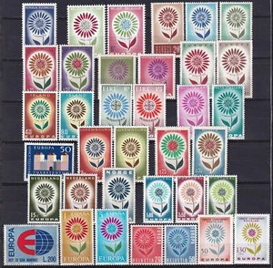 Europa CEPT 1964 Año completo 36 Estampillas 19 Países Estampillada sin montar o nunca montada en muy buen estado - Imagen 1 de 1