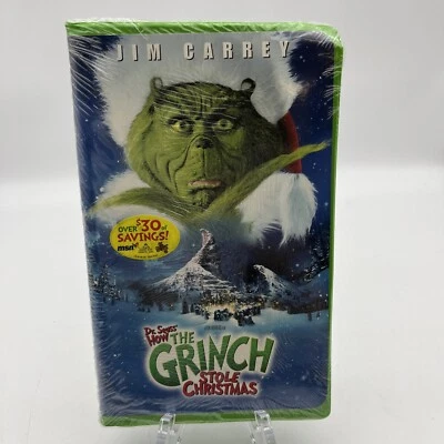 Dr. Seuss How The Grinch Stole Christmas (VHS, 2001) Brand New Jim Carrey - Image 1 of 4