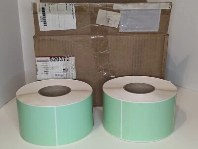 Compulabel 520372 Green Direct Thermal Labels, 4"x6" 1000 Per Roll~ Box Of 4000  - Image 1 of 4