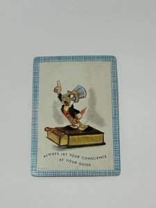 Vintage Disney Jiminy Cricket Conscience Guide WDF Single Swap Playing Card PC24 - Picture 1 of 2