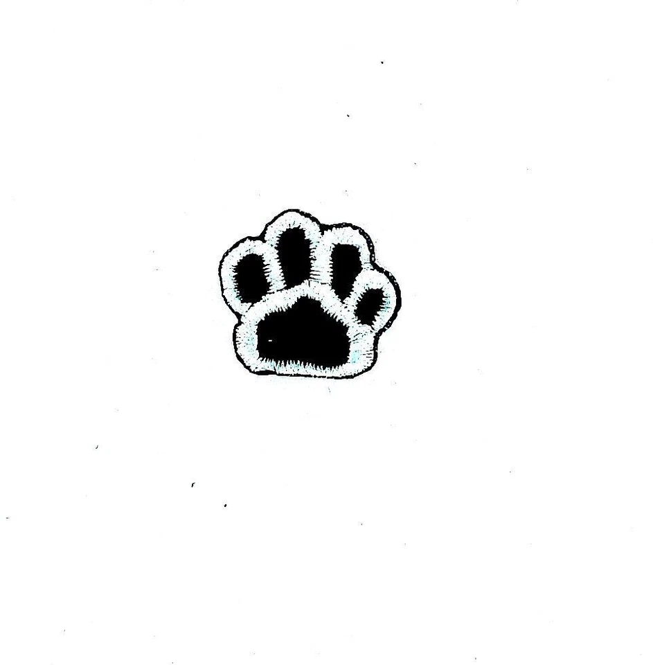 Patch patches embroidered iron on backpack biker badge animal print paw dog cat - Image 1 of 1