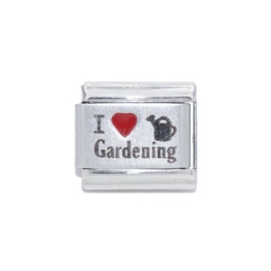 I love Gardening laser Italian Charm - fits 9mm Classic Italian charm bracelets - Picture 1 of 1