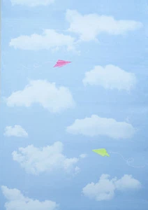 5m or 10m Blue Sky Clouds and Kites Vinyl - Sticky Back Plastic Bedroom Nursery - Picture 1 of 3