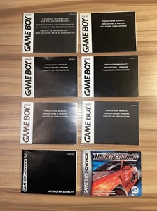 Lot Of 6 Game Boy Consumer Information/Precautions Booklets & Advance SP Booklet - Picture 1 of 7