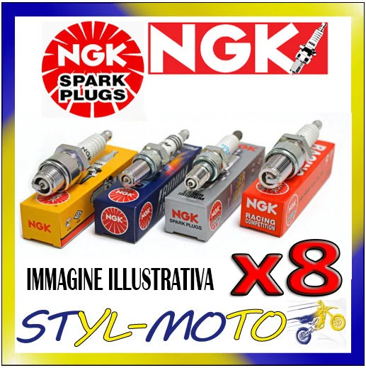 1997 NGK PMR7A FERRARI F355 F1 Berlinetta; GTS; Spider 3.5 280kW 8 Spark Plug Kit - Image 1 of 1