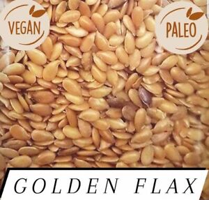 Canadian Golden Flax Seeds Whole 100% ALL-NATURAL & Raw OMEGAs **Choose Size**