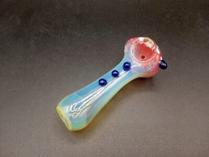 4" Glass Tobacco Smoking Hand Pipe Hand Made Tobacco Pipe - Picture 1 of 9