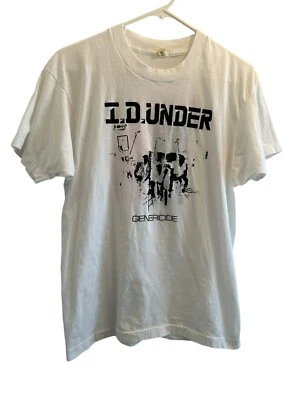 I.D. años 80 de colección Under Genericide Punk Rock Grupo Banda Pantalla Estrellas Etiqueta L Único EE. UU. Foto 1 de 4