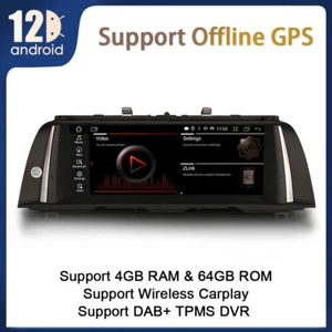10.25" CarPlay DAB+ Android 14 IPS GPS Autoradio BMW 5er F10 F14 CIC DVB-T2 OBD2 - Bild 1 von 13