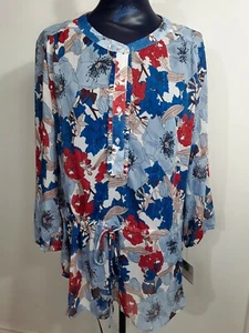 NWT Liz Claiborne Career Modern Romance Floral Top Size XL - Picture 1 of 10