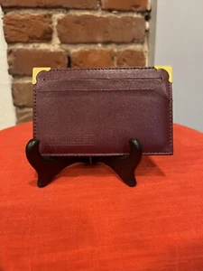Ford Diesel Truck Credit Card ID Holder/Slim Wallet Men’s Burgundy - Picture 1 of 8