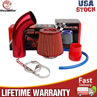 Juego de inducción de filtro de admisión de aire frío para automóvil Accesorios de sistema de manguera de flujo de alimentación de tubería Foto 1 de 4