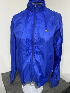 Vintage Lacoste Light Jacket Windbreaker Nylon 90s Blue Size LG-Fits Like Small - Picture 1 of 5