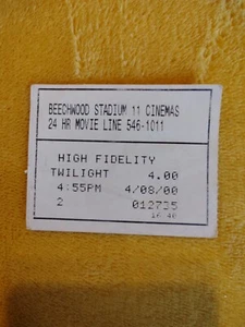 High Fidelity Beechwood Stadium Movie Ticket 2000 - Picture 1 of 2