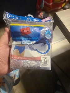 Hanes Panties Womens Size 10/3XL Hi-cut 5 Pack Cotton Multicolor New- Missing 1 - Picture 1 of 3