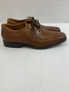 Clarks Men's Leather Derby Formal Shoes Brown UK 9 - Picture 1 of 10
