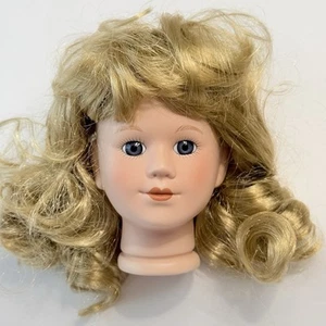 VTG Porcelain Doll Head Parts For 16” Dolls Make Replacement Blonde Wig -: - Picture 1 of 8